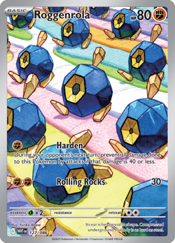 1x Roggenrola - 127/086 - Illustration Rare NM-Mint Pokemon SV10.5b - White Flar - Image 1