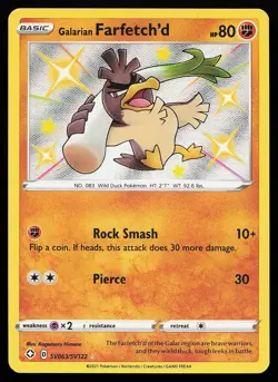 Galarian Farfetch'd SV063/SV122 Holo Shining Fates Shiny Vault Pokemon Card - Image 1