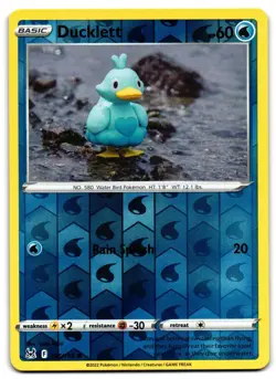 Ducklett 046/196 - 🌊 Lost Origin Common Pokemon TCG Reverse Holo 🖤 - LP - Image 1