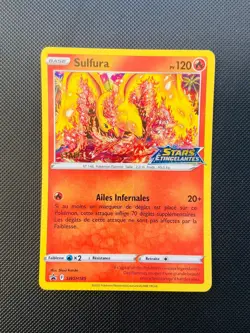 Carte Pokemon Sulfura STAFF SWSH185 HOLO PROMO EB09 Stars etincelantes AP STAMP - Image 1