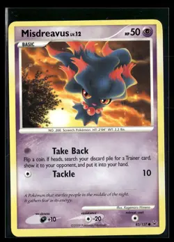 Misdreavus 83/127 Platinum Common Pokemon - Image 1
