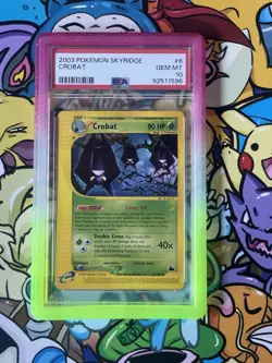 Pokemon PSA 10 Skyridge Crobat LOW POP 54 w/ Guard (Non-Holo) - Image 1
