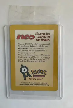 Sealed 2001 Entei Reverse Holo Pokemon Neo Discovery Promo (sealed) - Image 1