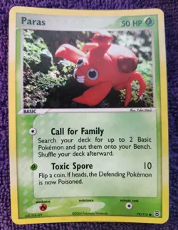 Paras 72/112 FireRed & LeafGreen Reverse Holo Pokemon *NICE* - Image 1