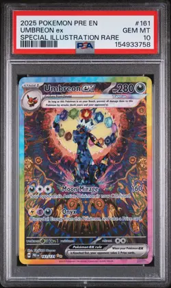 2025 POKEMON PRE EN-PRISMATIC EVOLUTIONS #161 UMBREON EX PSA 10 - Image 1