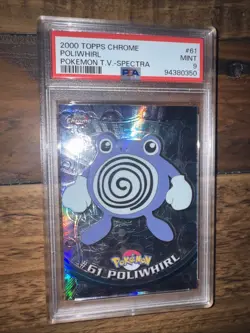 Pokemon Topps Chrome Spectra Poliwhirl Psa 9 - Image 2