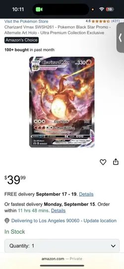 Charizard VMAX SWSH261 SWSH: Sword & Shield Promo Cards Holo - Image 4