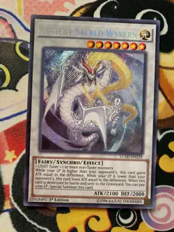 LC5D-EN239 Ancient Sacred Wyvern Secret Rare Yugioh 1st - Image 1