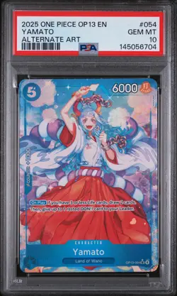 2025 ONE PIECE OP13-CARRYING ON HIS WILL ALTERNATE ART #054 YAMATO PSA 10 - Image 1