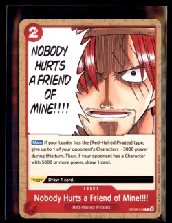 One Piece Nobody Hurts a Friend of Mine!!!! Emperors in the New World 4 card lot - Image 1