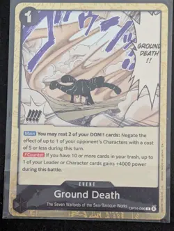 Ground Death R The Azure Sea's Seven OP14-096 MINT ONE PIECE FREE SHIPPING - Image 1