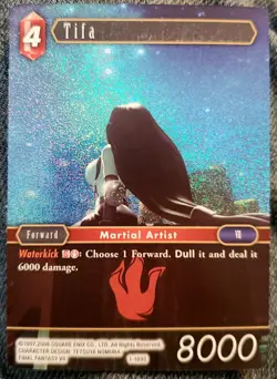 Final Fantasy TCG Tifa Card 1-189S Opus 1 Foil Near Mint Condition - Image 1