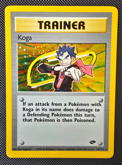 Pokemon WOTC Card - Koga - Gym Challenge - Holo Rare - 19/132 - NM - Image 1
