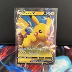 Pikachu V SWSH061 Black Star Promo Mint Pokemon Card - Image 1