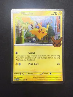 Pikachu 018/091 | Paldean Fates | Trick Or Trade Holo | Pokemon Card | NM - Image 1