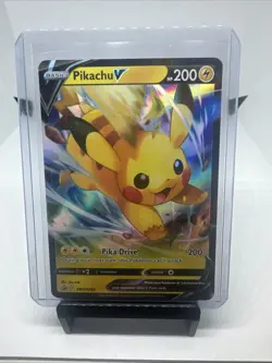 Pokemon Pikachu V SWSH285 Sword & Shield Promo Holo 200 HP Pika Drive Card - Image 1