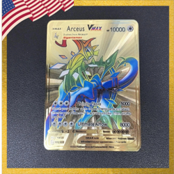 Metal Gold Card- Pokemon 10000point Arceus VMAX Style Gold Metal card - Image 1