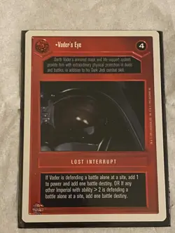 Decipher Star Wars CCG Premiere WB VADER'S EYE Card NEVER PLAYED - Image 1