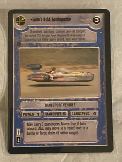 Decipher Star Wars CCG Premiere LUKE'S X-34 LANDSPEEDER Card NM - Image 1