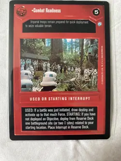 Decipher Star Wars CCG Endor COMBAT READINESS Card NM - Image 1