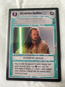Decipher Star Wars CCG Reflections III ONLY JEDI CARRY THAT WEAPON Card NM - Image 1