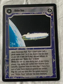 Decipher Star Wars CCG HIDDEN BASE/SYSTEMS WILL SLIP THRU Card NM - Image 1