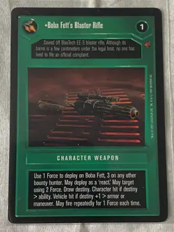 Decipher Star Wars CCG Cloud City BOBA FETT'S BLASTER RIFLE Card NM - Image 1