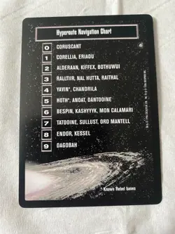 Decipher Star Wars CCG Jedi Pack HYPEROUTE NAVIGATION CHART Card NM - Image 1