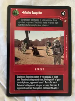 Decipher Star Wars CCG Special Edition TATOOINE OCCUPATION Card NEVER PLAYED - Image 1