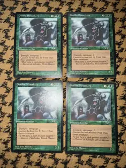 (4) Gorilla Beserkers (1) Gorilla Chieftain the Gathering Alliances 1996 - Image 2