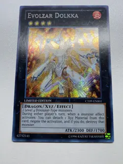 Yugioh Evolzar Dolkka Limited Edition Secret Rare CT09-EN001 HP - Image 1