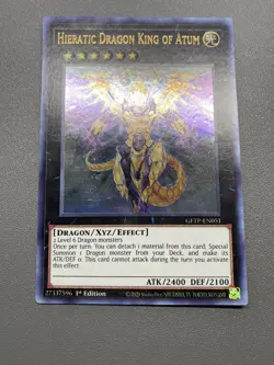 Yu-Gi-Oh! Hieratic Dragon King Of Atum Ultra Rare 1st Edition GFTP-EN051 MP - Image 1