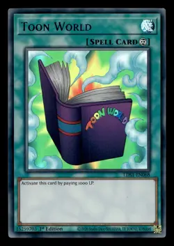 Toon World LDS1-EN068 Blue Ultra Rare Legendary Duelists: Season 1 Yu-Gi-Oh NM - Image 1