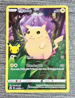 Pokemon TCG Pikachu 005/025 Holo Basic Collectable Card 2021 Celebrations 25th - Image 1