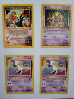 Set of 4 vintage Pokemon Promo Cards - Entei, Mewto, Mew - Lightly Played - Image 1