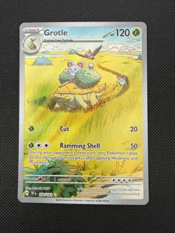 Pokemon TCG Grotle 164/162 Temporal Forces Illustration Rare Card NM - Image 1