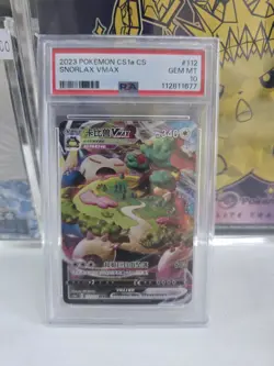PSA 10 Snorlax VMAX Full Art Chinese Pokemon Card Slab 112 GEM MINT - Image 1