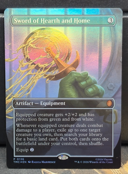 Sword of Hearth and Home 136 PROMO BORDERLESS FOIL TMNT Pizza Box Commander MTG - Image 1