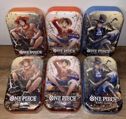 One Piece Vol.2 Mini Tins Set Of 6 English Sealed-Monkey D Luffy/Sabo/Ace - Image 1