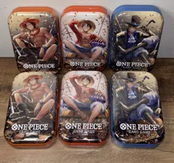 One Piece Vol.2 Mini Tins Set Of 6 English Sealed-Monkey D Luffy/Sabo/Ace - Image 2