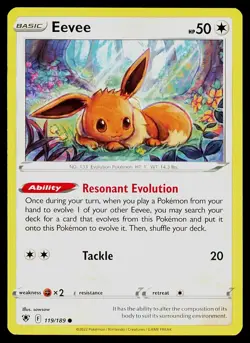 Pokemon Card Eevee 119/189 Astral Radiance Common - Image 1