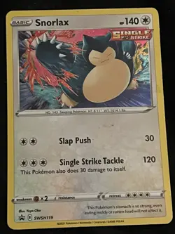 Snorlax Promo Holofoil SWSH: Sword & Shield Promo Cards SWSH119 NM - Image 2