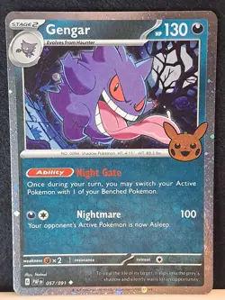 Pokemon Gengar TCG Trick Or Trade 2024 Holo Card 057/091 NM - Image 2