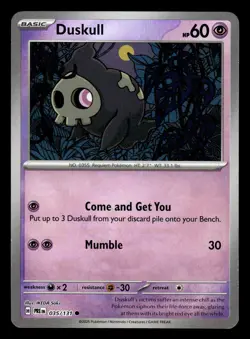 Duskull 035/131 Poke Ball Reverse Holo Prismatic Evolutions Pokemon Card - Image 2