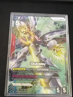 Gundam TCG Card Game Dual Impact GD02-036 LR+ Qubeley Alt Art NM Rare - Image 1