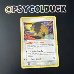 Pokemon Card Tauros Stamped Reverse Holo (12/100) ex Crystal Guardians HP B29 - Image 1