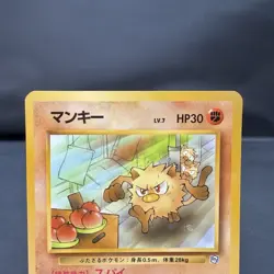 (EX) Mankey Natta Wake Promo 056 Kagemaru Himeno Grossy Japanese Pokemon Card - Image 2