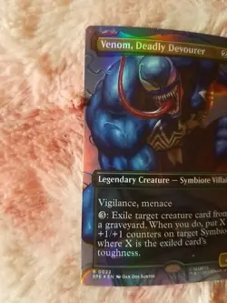 MTG Venom, Deadly Devourer (Borderless Foil) Marvel's Spider-Man Scene Box MAGIC - Image 2