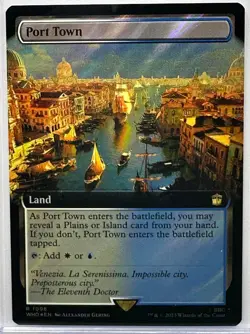 Port Town (Extended Art) (Surge Foil) Doctor Who Magic the Gathering MTG (1098) - Image 1