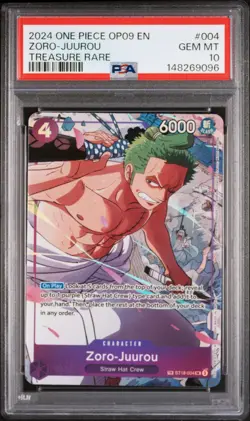 2024 One Piece Op09-Emperors In The New World Zoro-Juurou Treasure Rare PSA 10 - Image 1